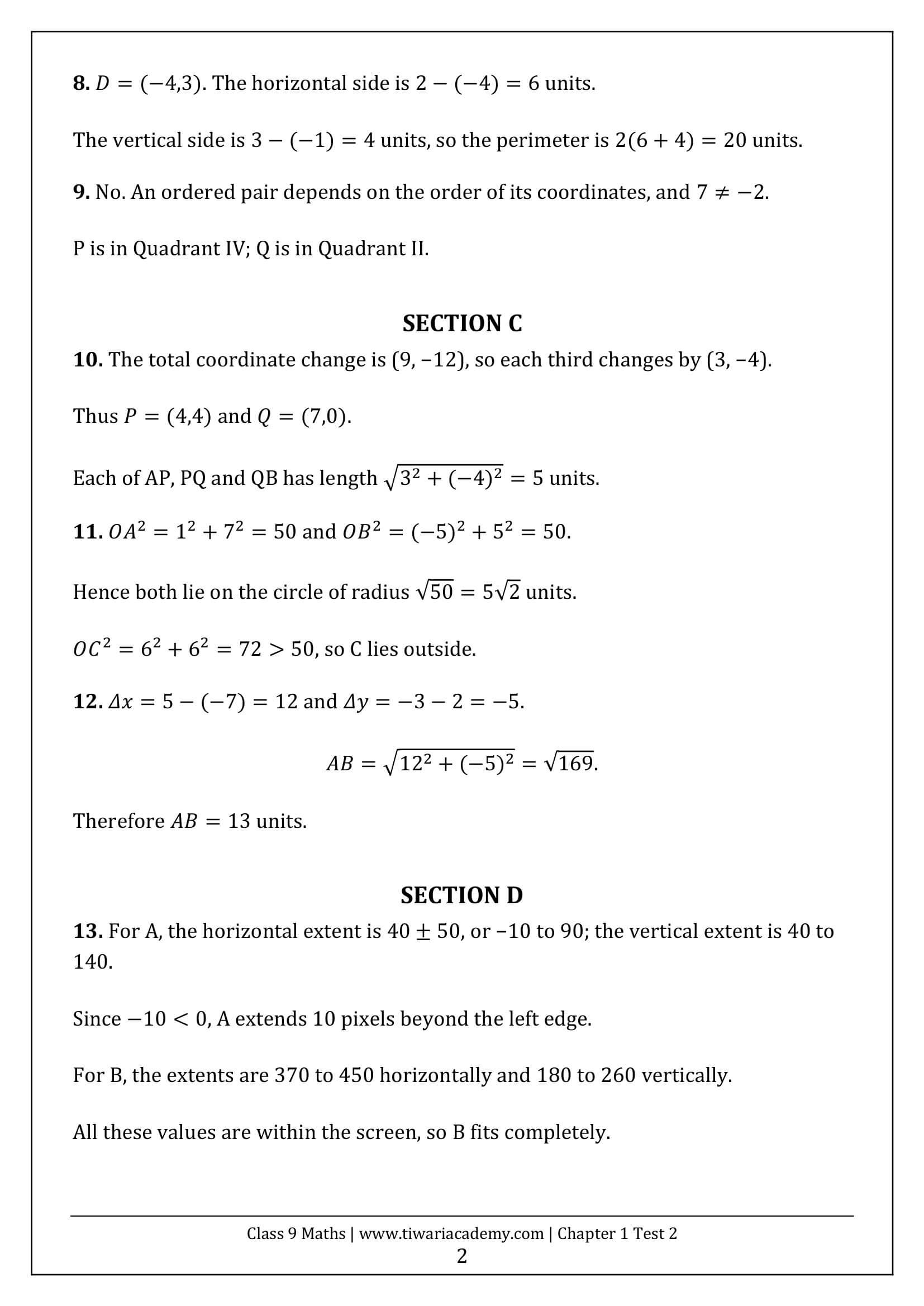 Class 9 Maths Ganita Manjari Chapter 1 Test 2 Answer Page 2