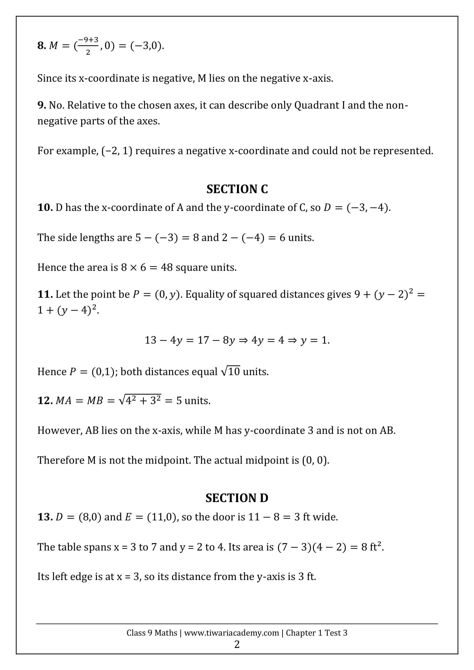 Class 9 Maths Ganita Manjari Chapter 1 Test 3 Answer Page 2