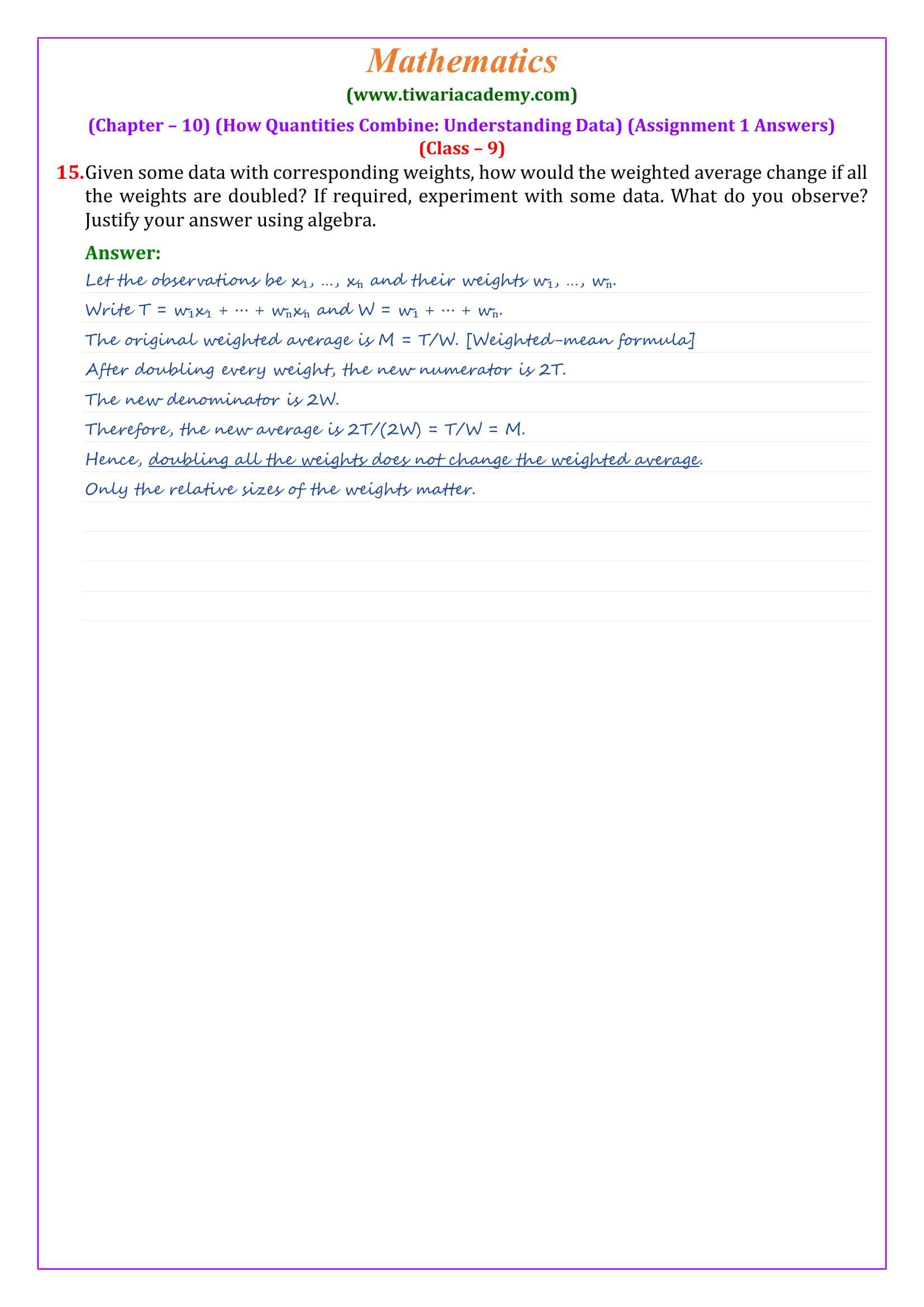 Ganita Manjari Chapter 10 Assignment 1 Answers Page 7
