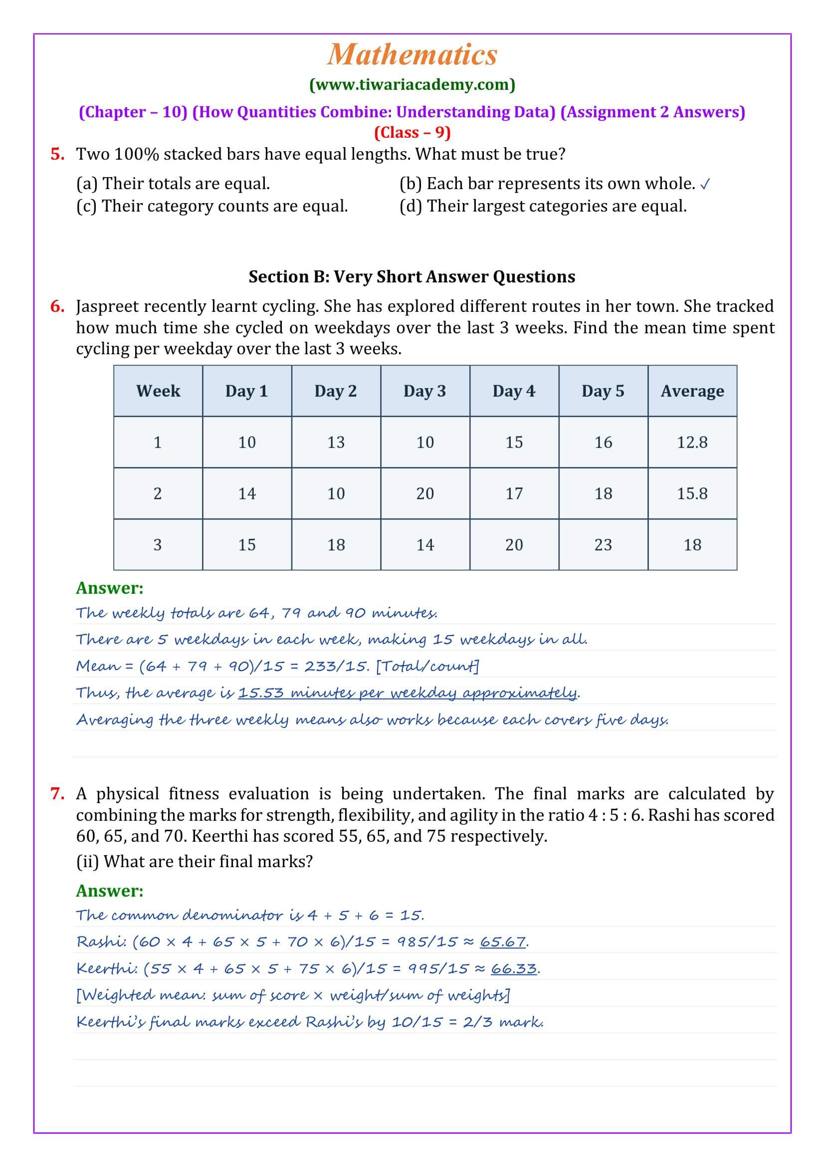 Ganita Manjari Chapter 10 Assignment 2 Answers Page 2