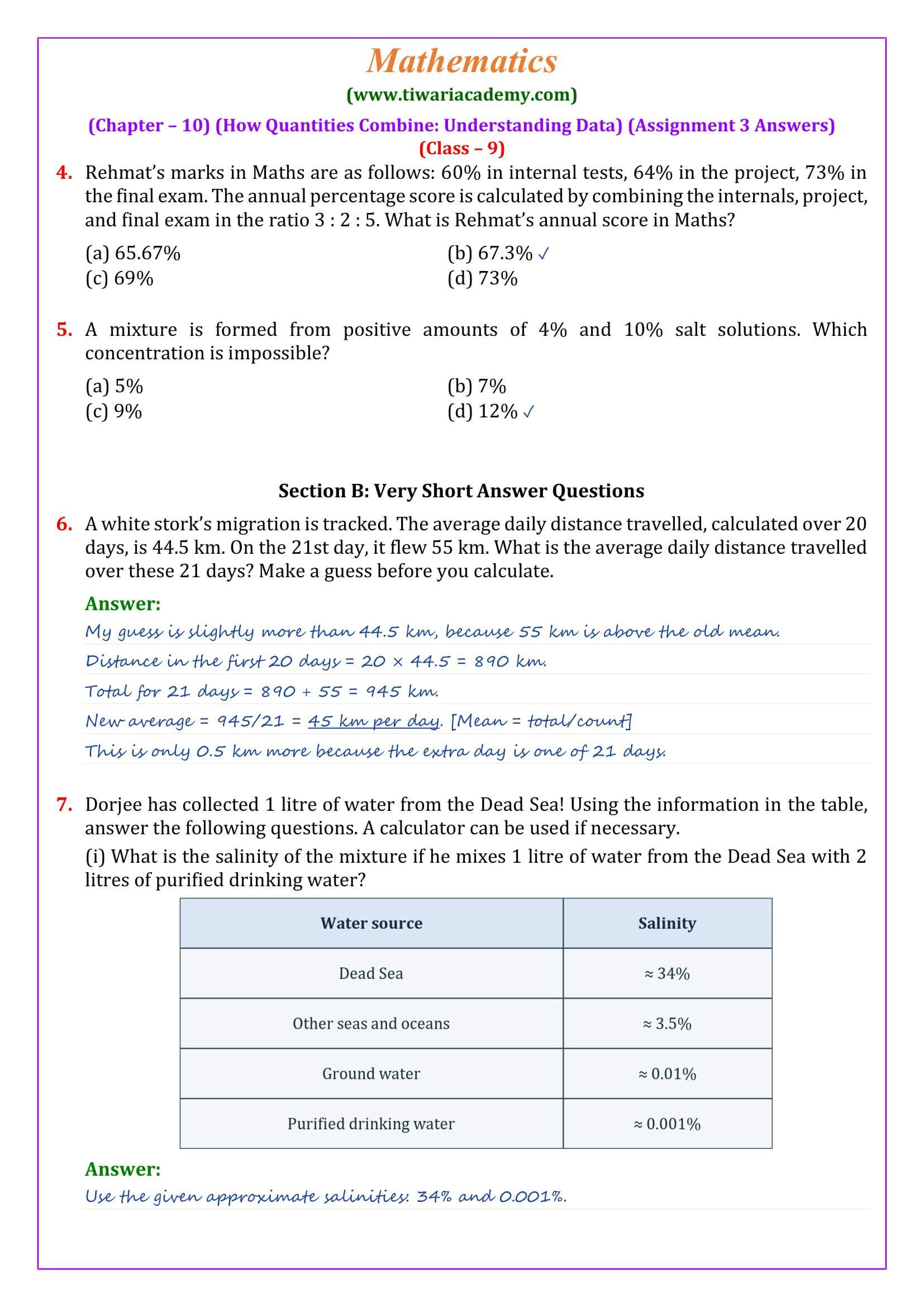 Ganita Manjari Chapter 10 Assignment 3 Answers Page 2