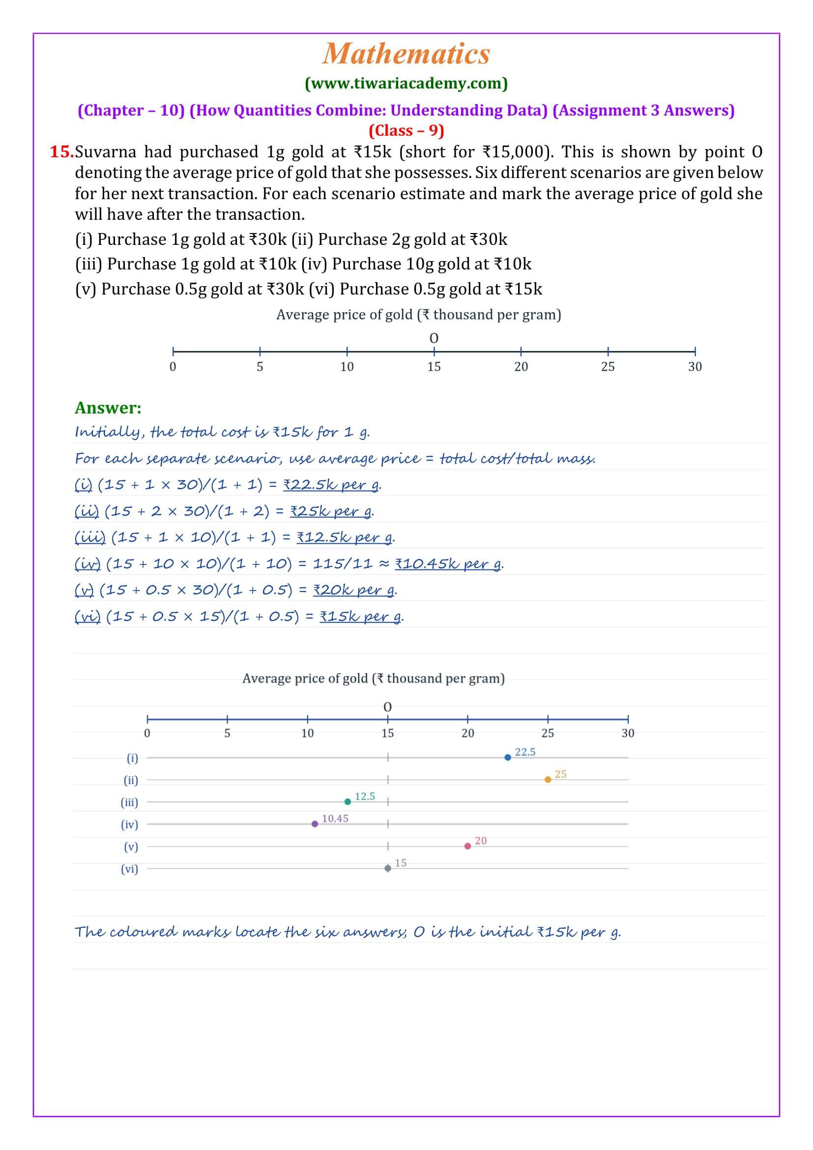 Ganita Manjari Chapter 10 Assignment 3 Answers Page 8