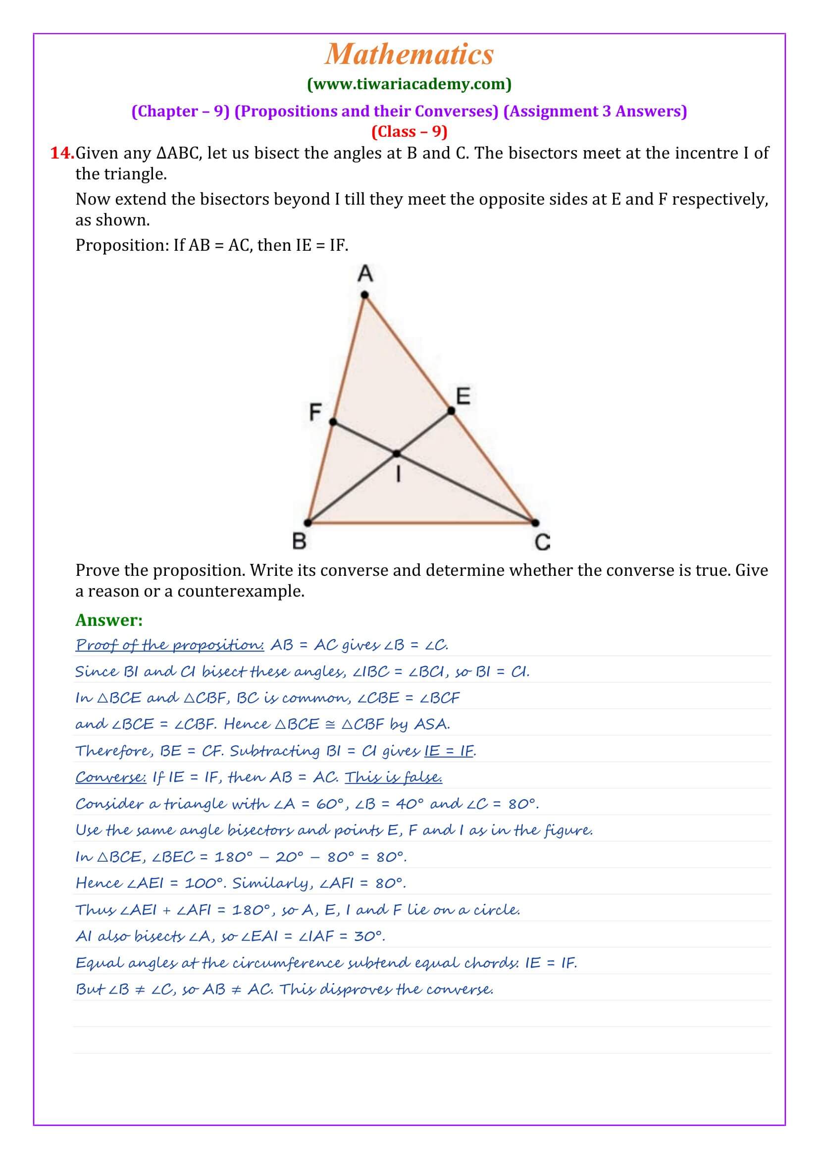 Class 9 Maths Ganita Manjari Chapter 9 Assignment 3 Page 4