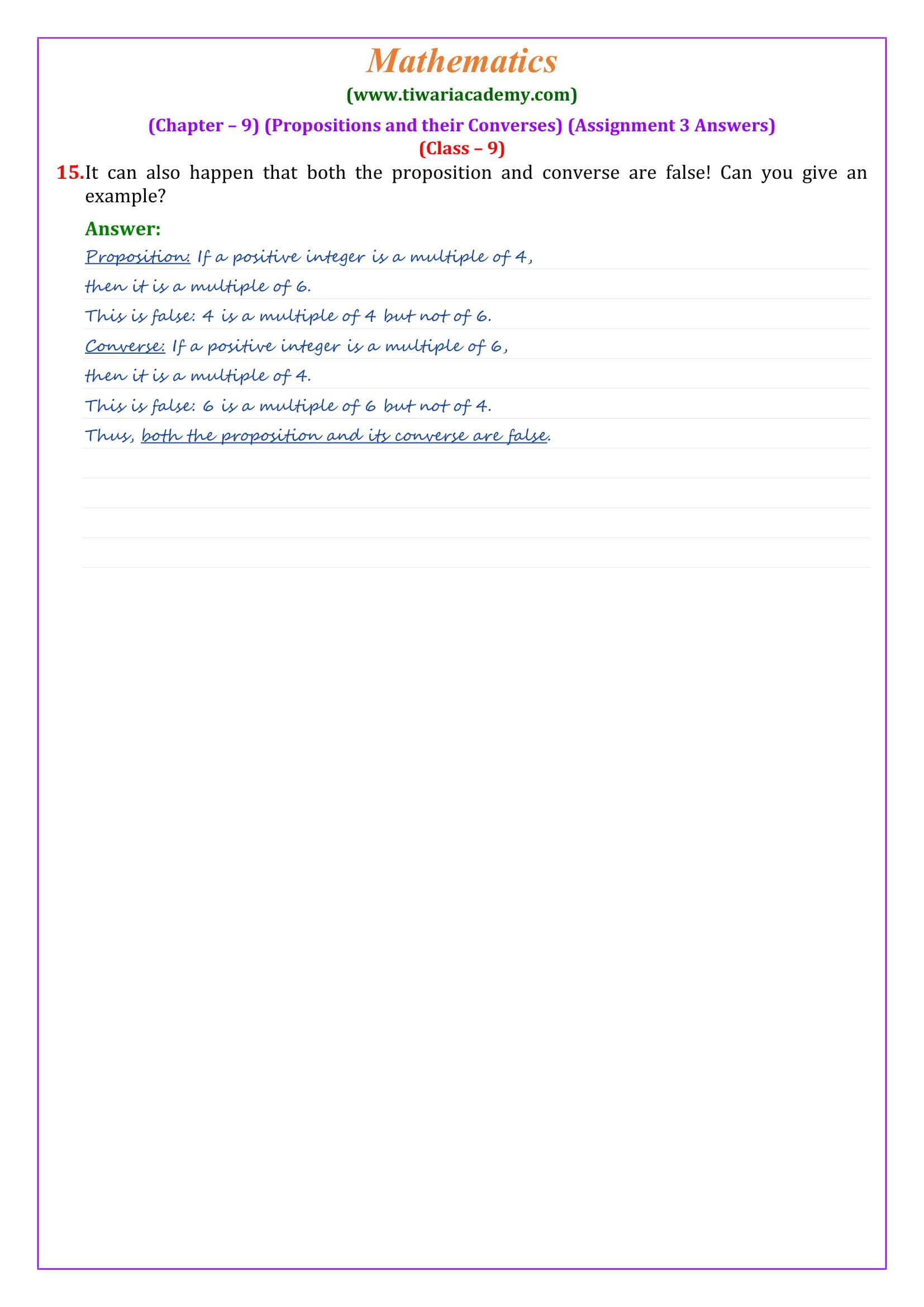 Class 9 Maths Ganita Manjari Chapter 9 Assignment 3 Page 5