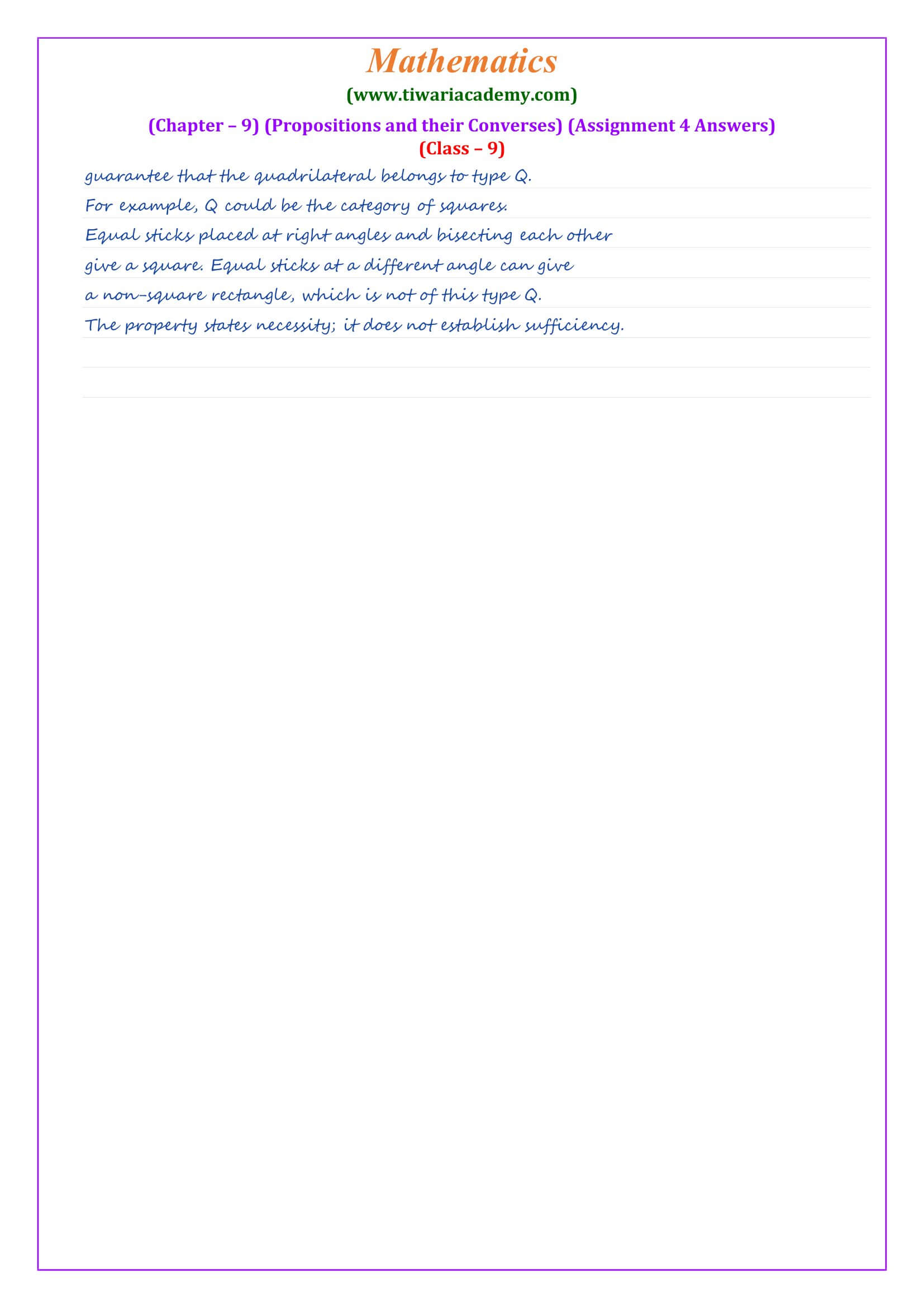 Class 9 Maths Ganita Manjari Chapter 9 Assignment 4 Page 5