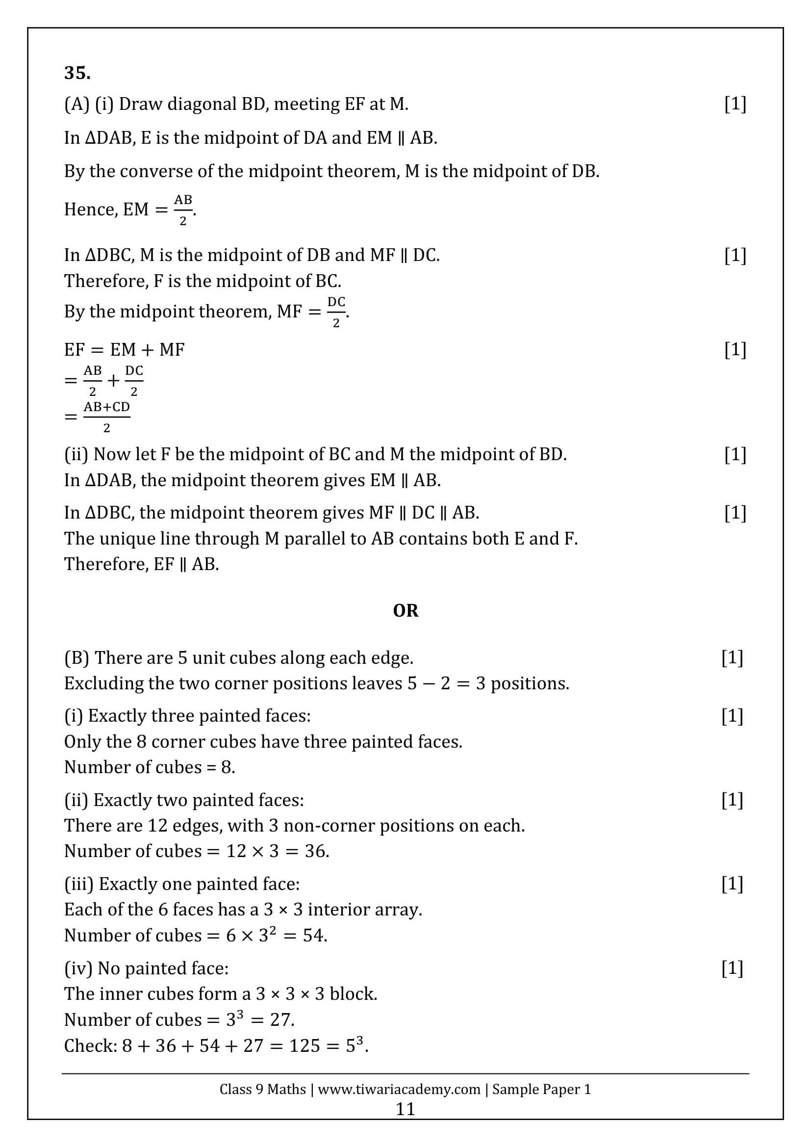 Class 9 Maths Ganita Manjari Sample Paper 1 Answers Page 11